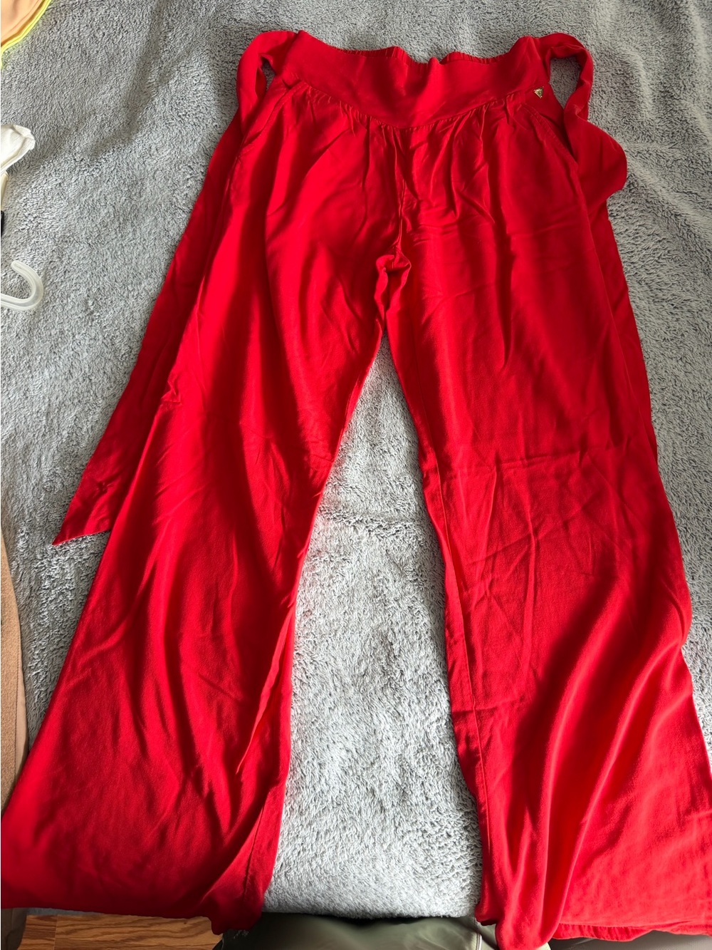 Guess Girls' Red Wide-Leg Jumpsuit